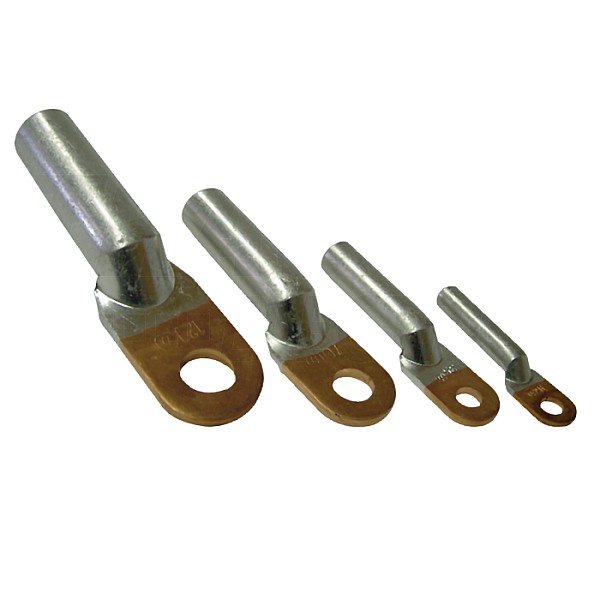 Tracon RA35-8 Neizolovaná Cu-Al lisovací kabelová oka 35mm2, M8, (d1=8,5mm, d2=8,8mm)