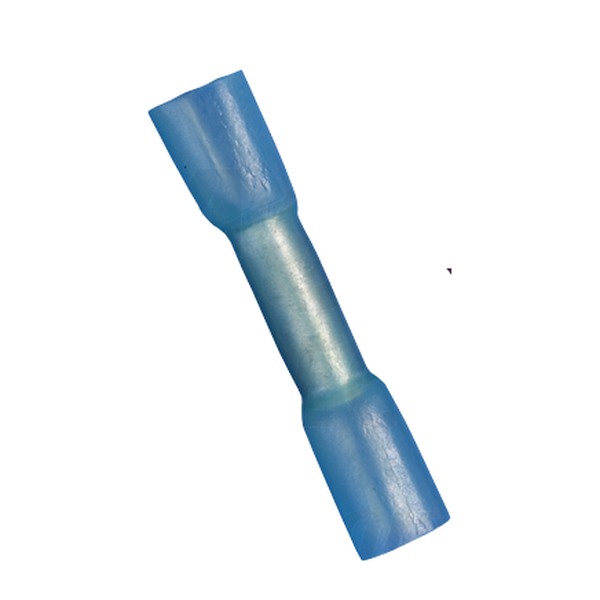 Tracon ZSTHK Smršťovací Cu lisovací spojky s lep., modré, pocínované 2,5mm2, (L=36,6mm, d1=2,6mm), PO