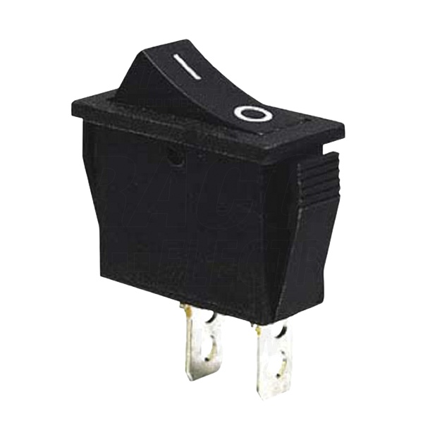 Tracon TES-13 Kolébkový vypínač, ON-OFF, černý, (popis 0-I) 16(6)A, 250V AC