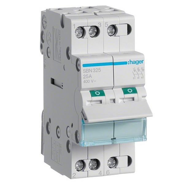 HAGER SBN325 Vypínač 3 pól. 25A