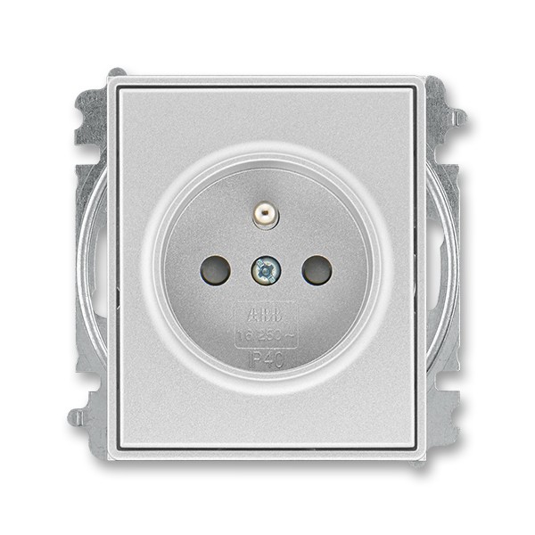 ABB 5519E-A02357 08, TIME Zásuvka jednonásobná, bezšroub.; titanová