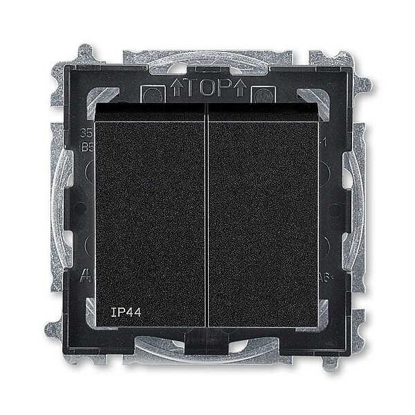 ABB 3559H-A05940 63, LEVIT Přepínač sériový, řazení č,5, IP44; onyx/kouřová černá