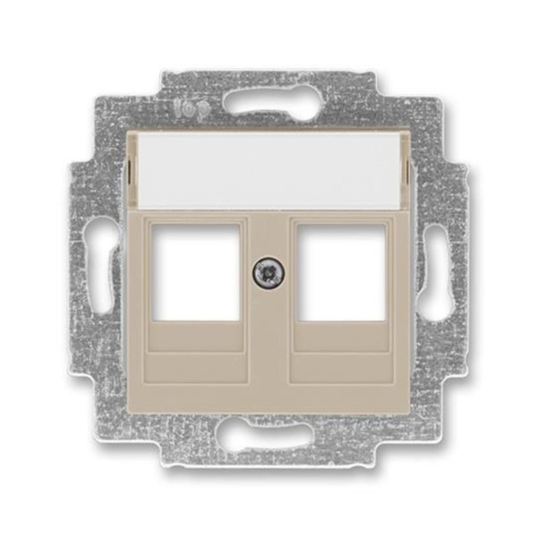 ABB 5014H-A01018 18, LEVIT Kryt zásuvky komun, př, (2x); macchiato