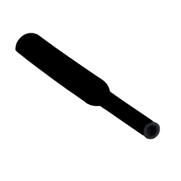 Tracon ZS024 Smršťovací bužírka Polyetylen 2,4/1,2mm, černá, délka 1m