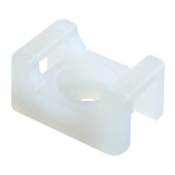Tracon CSTALP-6 2-vstupové šroubovací patkyke stah.páskám,přírodní 26×16mm, d=5mm, PA6.6