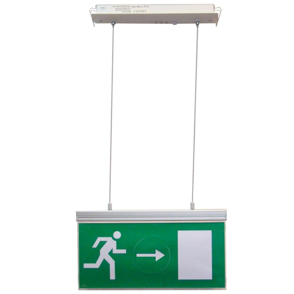 Tracon EXIT-03-J Nouzové LED svítidlo, se samolepícími piktogramy 230V, 50Hz, 18×LED, 3h, 3,6V / 900mAh, Ni-Cd
