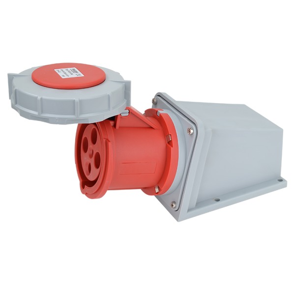 Tracon TICS-134 Nástěnná průmyslová zásuvka 63A, 400V, 3P+E, 6h, IP67
