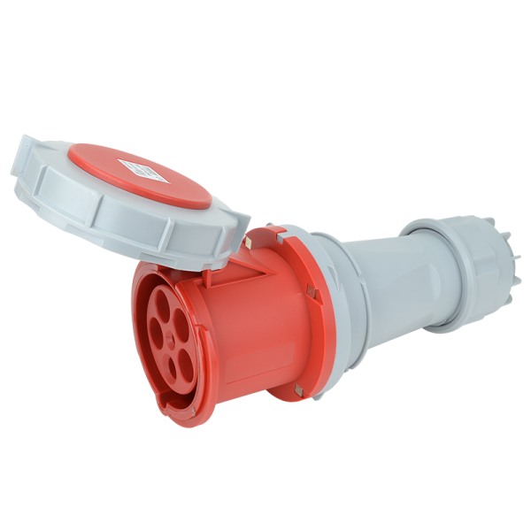 Tracon TICS-245 Spojovací průmyslová zásuvka, s přech.se zvýšeným krytím 125A, 400V, 3P+N+E, 6h, IP67