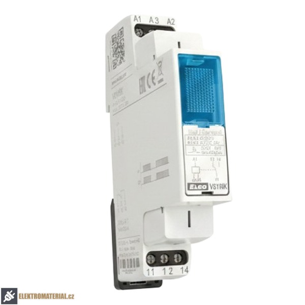 ELKO-EP 2260 VS116K/modrá Pomocné relé 1x16A přepínací, AC 230V, AC/DC 24V