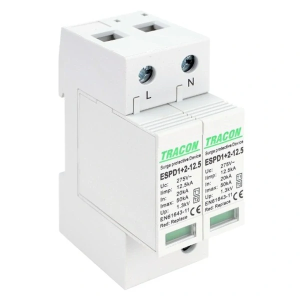 Tracon ESPD1+2-12.5-2P Svodič přepětí AC, typ T1+T2odnímatelný modul