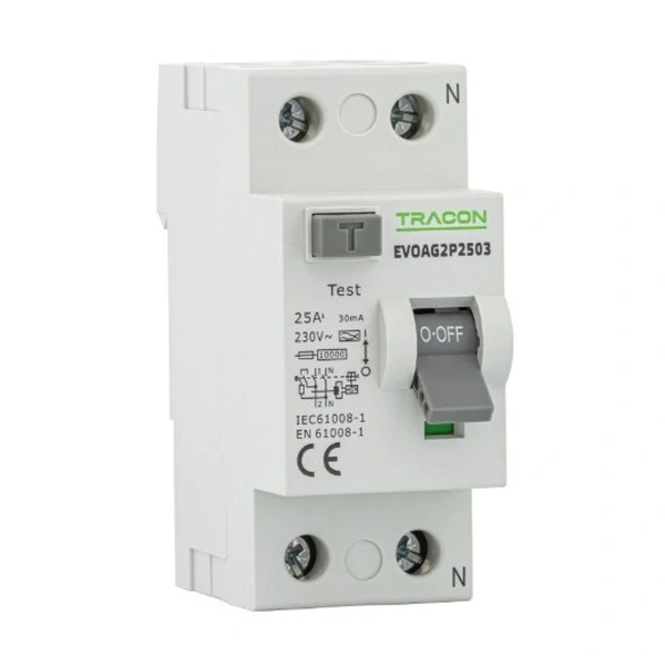 Tracon EVOAG2P4003 Proudový chránič, 2 pól, 40A, 30mA, 10kA, A