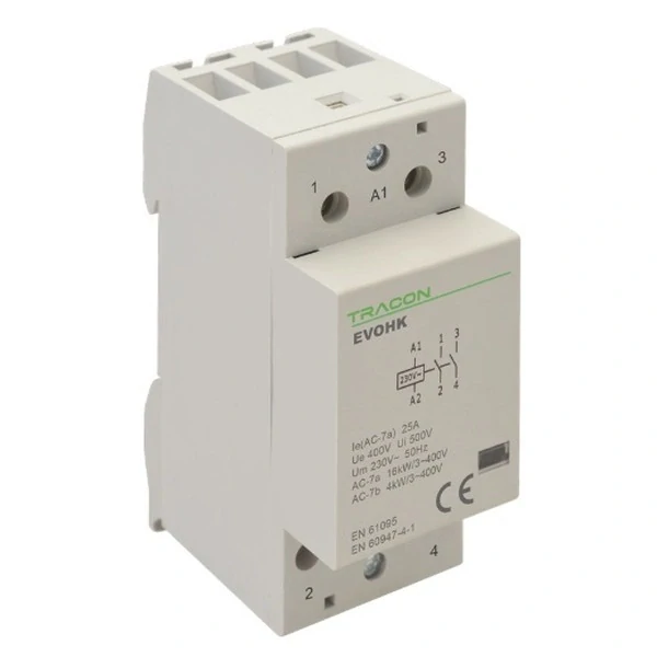 Tracon EVOHK2-63 Modulární stykač, 230V, 50Hz, 2 Mod, 2×NO, AC1/AC7a, 63A