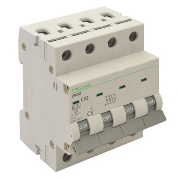 Tracon EVOZ4B32 Jistič, 4-pólový, char.B, 32A, B, 4P, 6kA