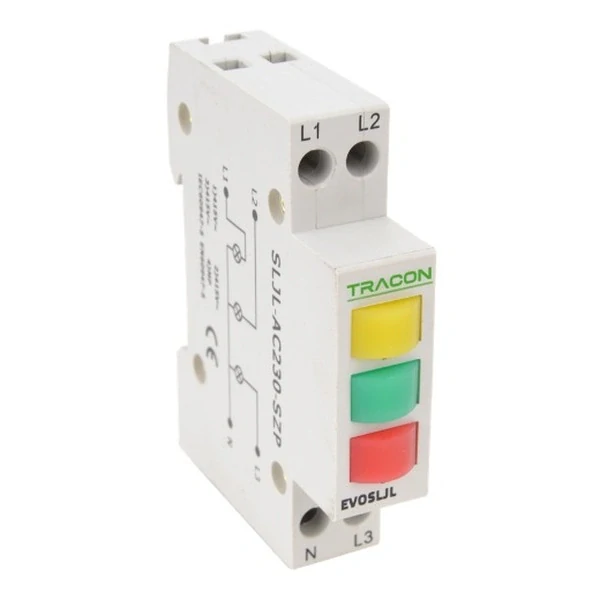 Tracon SLJL-AC230-SZP Modulární kontrolka Led, žlutá / zelená / červená, 3×230V AC