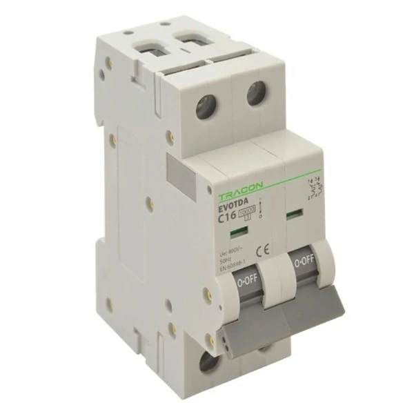 Tracon TDA-2B-20 Jistič, 2P, charakteristika B, 20A, B, 2P, 10kA