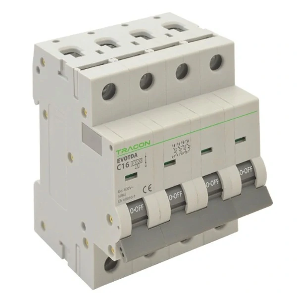 Tracon TDA-4C-13 Jistič, 4P, charakteristika C, 13A, C, 4P, 10kA