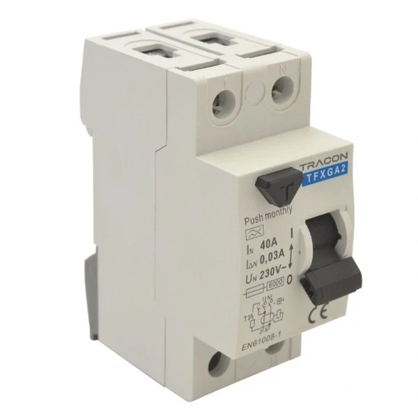 Tracon TFXGA2-16030 Proudový chránič, 2 pól G/A, 16A, 30mA, 10kA, G/A (ÖVE E 8601)