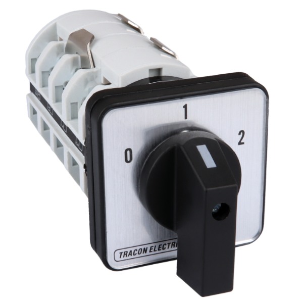 Vačkový přepínač motoru Dahlander Tracon TKM-25/D 400V, 50Hz, 25A, 7,5kW, 48×48mm