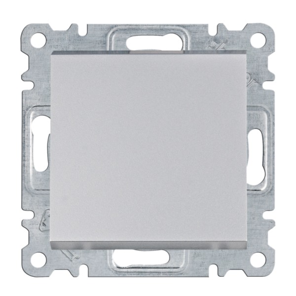 HAGER WL0022 Lumina Přepínač schodišťový, řazení 6, stříbrná mat