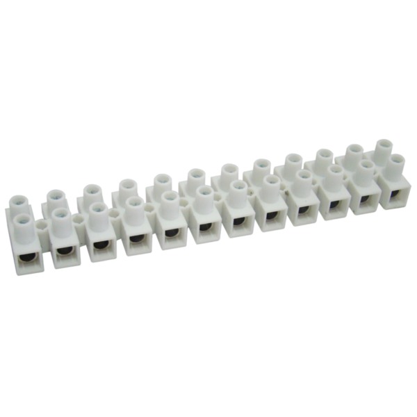 Tracon S3A-H Svorkovnice 12 článkové, profil 'H', přírodní, 2,5mm2, 450VAC, 16A, PP