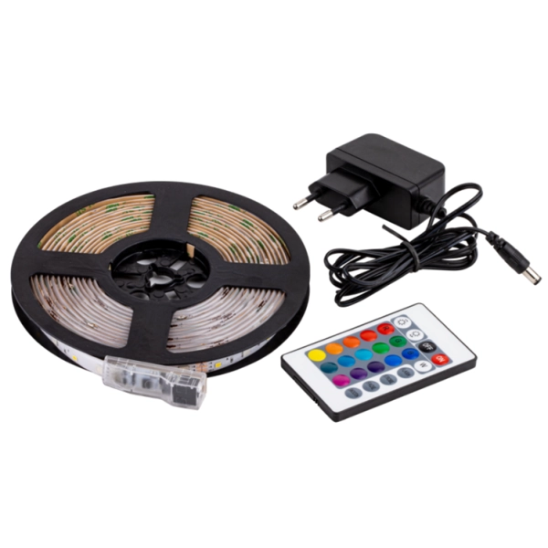 Tracon LED-SET-K-RGBW-3M LED pás, exterierový 220-240V, 50Hz, 83lm/W, 4,8W/m,400lm/m W=10mm,3m, RGBW, IP44
