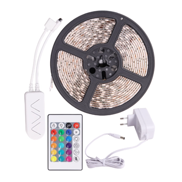 Tracon LED-SET-K-RGB LED pás - souprava, exteriérový typ 220-240V, 50Hz, 14,4W/m, W=10m, 5m, RGB, IP65/IP20