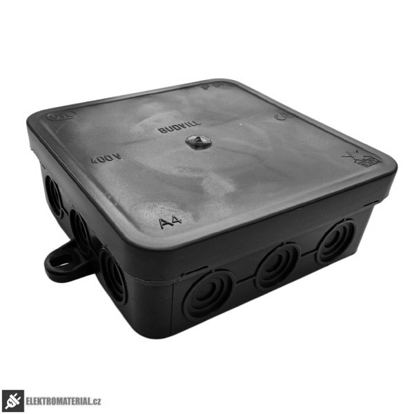 Krabice Tracon PDF100X100 rozbočovací, s naklapávacím víčkem, 100x100x40 mm, vnější úchyty pro montáž na povrch, IP 54
