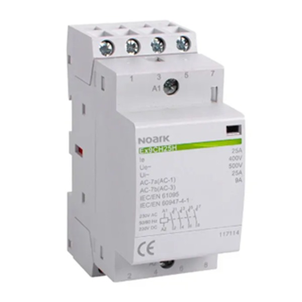 NOARK 117094 Ex9CH20H 22 230V AC/DC Tichý instalační stykač, 20A, 230V AC/DC, 2 zapínací + 2 vypínací kontakty
