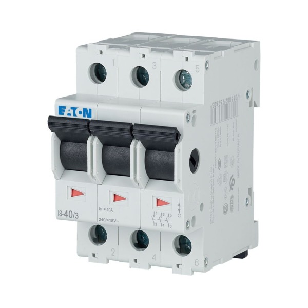 Třífázový hlavní vypínač Eaton 276272 IS-40/3 na DIN lištu