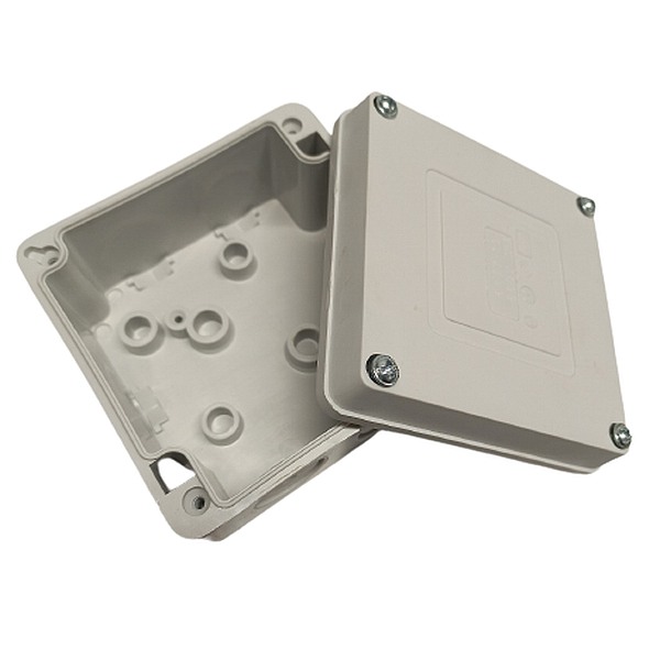 Krabicová rozvodka + svorka SEZ 6457-10, IP65, PA, 89x89x52,5mm s věnečkem