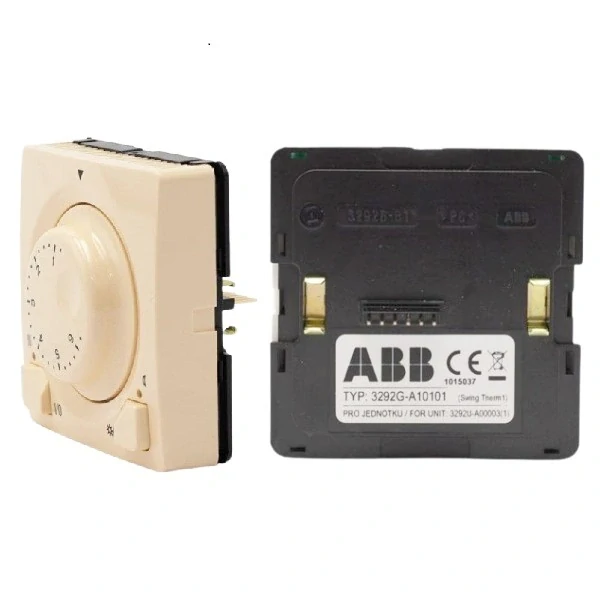 Kryt termostatu Swing ABB 3292G-A10101 C1 univerzální s otočným nastavením teploty krémový