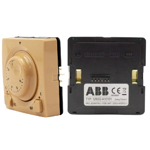 Kryt termostatu Swing ABB 3292G-A10101 D1 univerzální s otočným nastavením teploty béžový