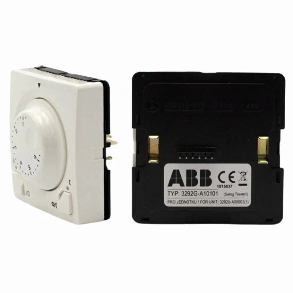 Kryt termostatu Swing ABB 3292G-A10101 S1 univerzální s otočným nastavením teploty světle šedý