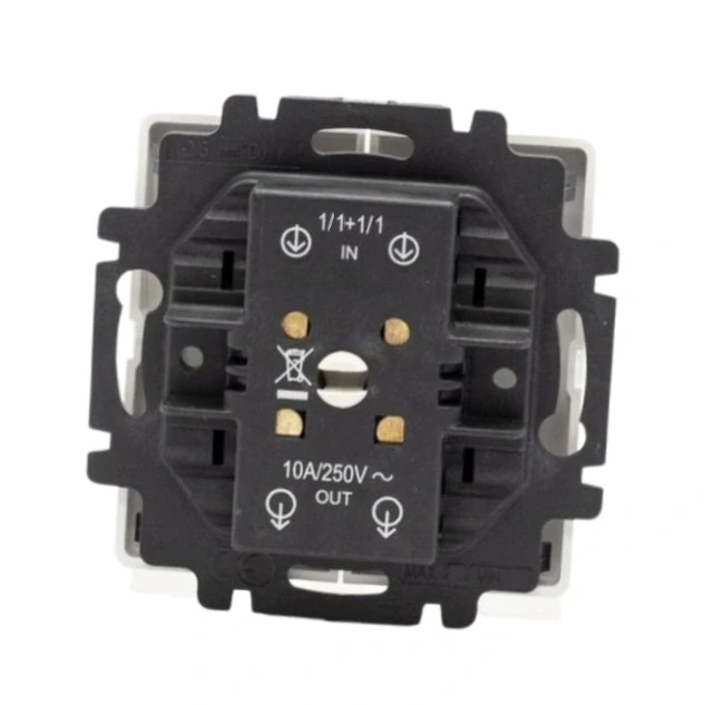 Spínač žaluziový Swing ABB 3557G-A89340 B1 jednopólový (1+1 s blokováním) bílý