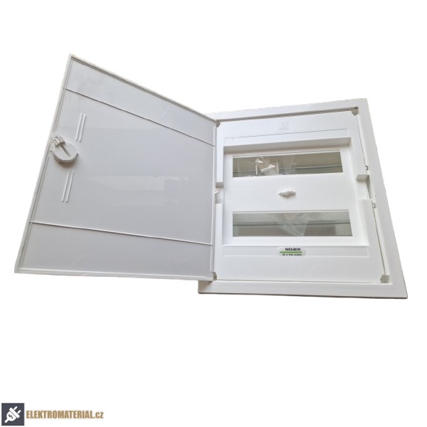 Noark 101523 PXF 24W Plastová rozvodnice, ploché bílé dveře, montáž pod omítku, IP40, 2 řady, 2x12 modulů
