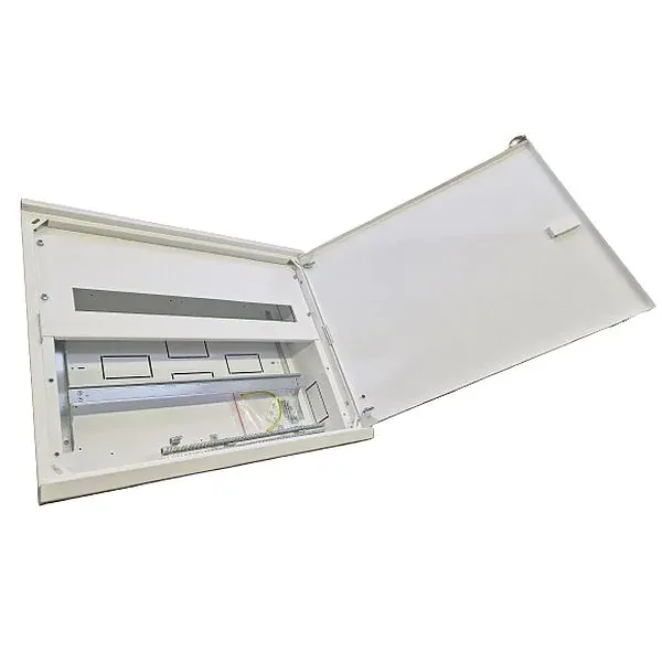 Noark 109809 EMFF2 48W Velkoobsahová rozvodnice, montáž pod omítku, 2x24 modulů, bílé dveře, včetně NPE svorkovnice