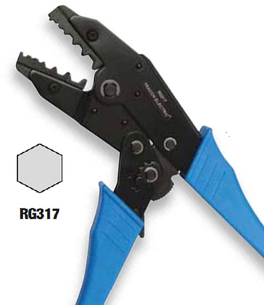 Lisovací kleště Tracon RG317 pro koaxiální konektory