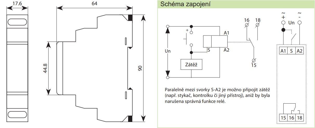 Noark 111738 Ex9TR F 1CO Jednofunkční časové relé, blikač, 1x přepínací kontakt 16A, 12-240V AC/DC