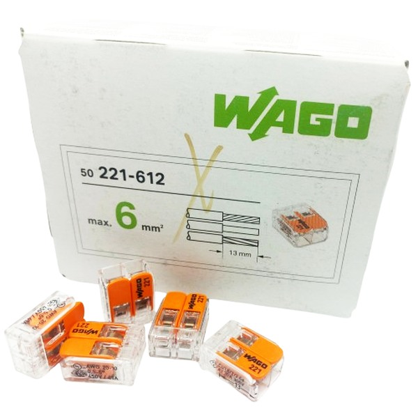 Svorka WAGO 221-612 2 x 6 s páčkou