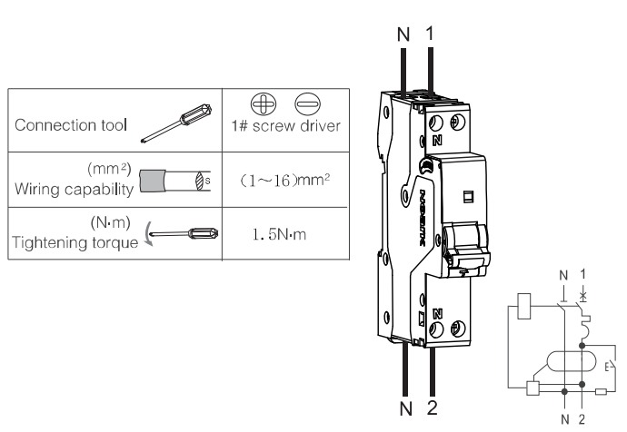 Noark 111171 Ex9NLE EL 1PN C25 30mA A Jednomodulový Elektronický proud. chránič s nadpr. ochr., Icn=6kA, 1+Npól, char. C, In=25A, I?n=30mA, typ A