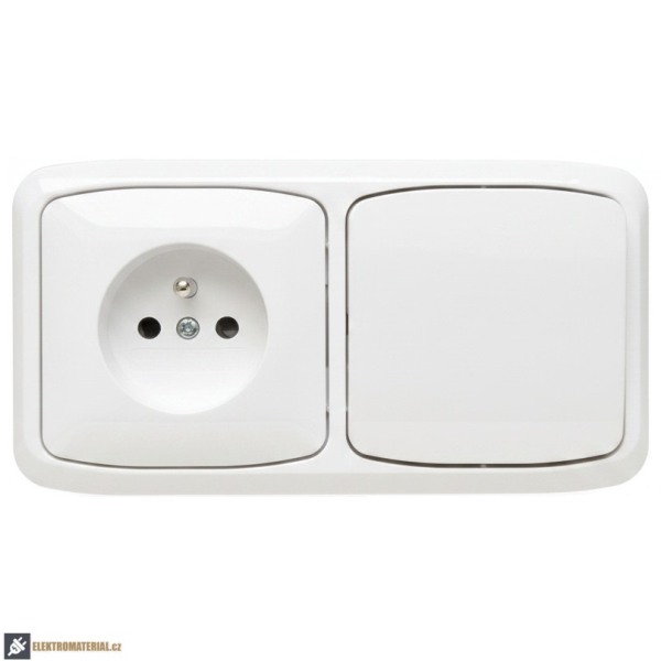 Rámeček ABB Tango 3901A-B20 B dvojnásobný vodorovný bílý