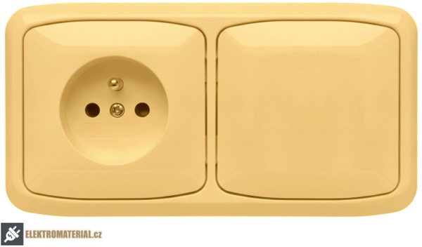 Rámeček ABB Tango 3901A-B20 D dvojnásobný vodorovný béžový