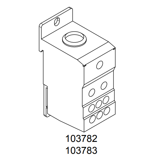 Noark 103782 PDB 1P CU 1x6 160A Svorkovnice 1Pólová CU 1 vstup x 6 výstupů 160A
