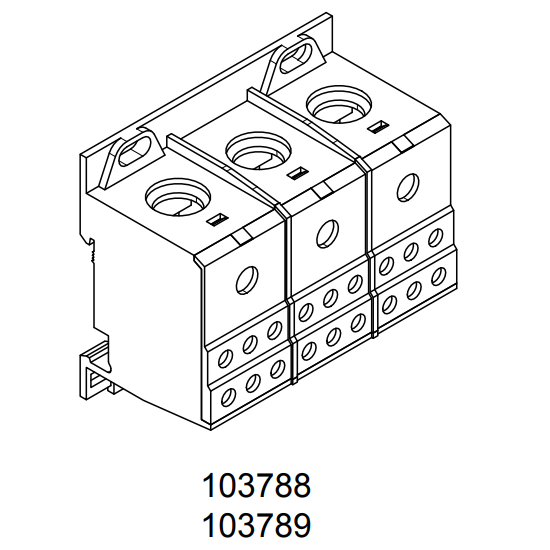 Noark 103789 PDB 3P CU/AL 1x6 175/125A Svorkovnice 3Pólová CU/AL 1 vstup x 6 výstupů 175/125A