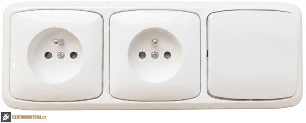 Rámeček ABB Tango 3901A-B30 B trojnásobný vodorovný bílý