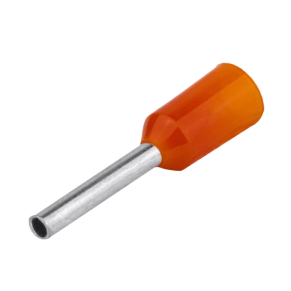 Tracon E030 Izolované lisovací dutinky s plastovým krčkem, oranžové 0,5mm2, L=16mm