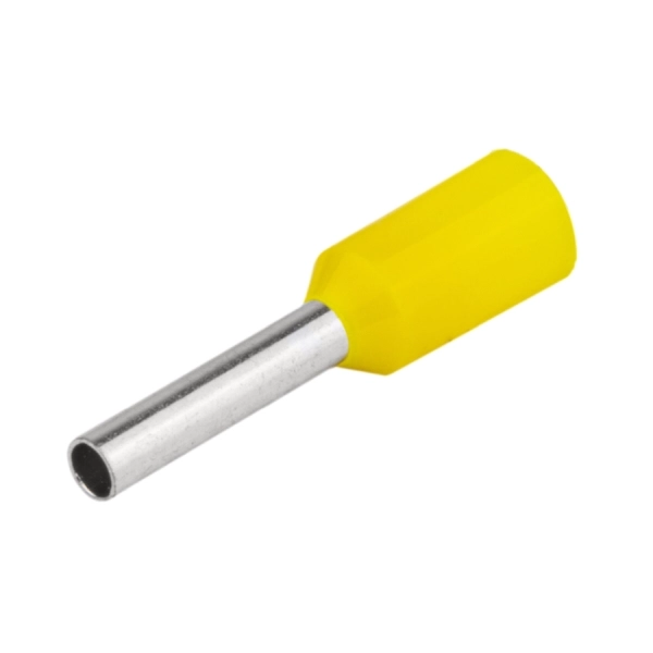 Tracon E090 Izolované lisovací dutinky s plastovým krčkem, žluté 1mm2, L=14,6mm