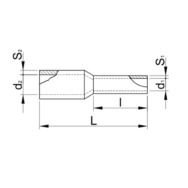 Tracon E137 Izolované lisovací dutinky s plastovým krčkem, tyrkysové 0,34mm2, L=12,8mm