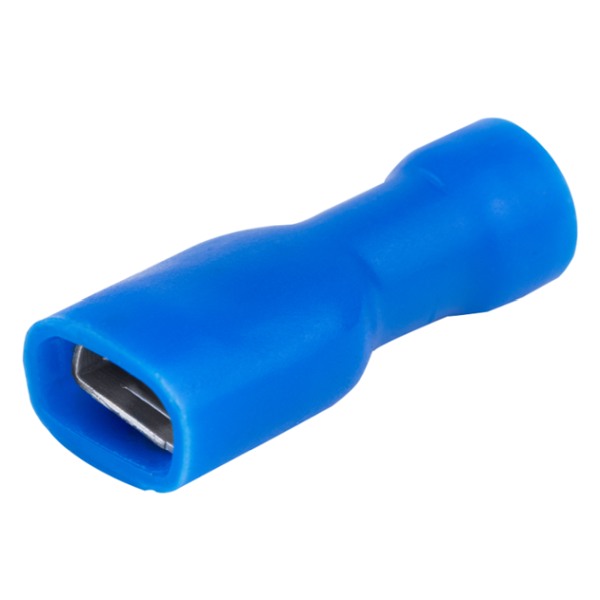 Tracon KTCSH5 Celoizolované Cu lisovací kolíky ploché, modré 2,5mm2, 4,8×0,8 mm