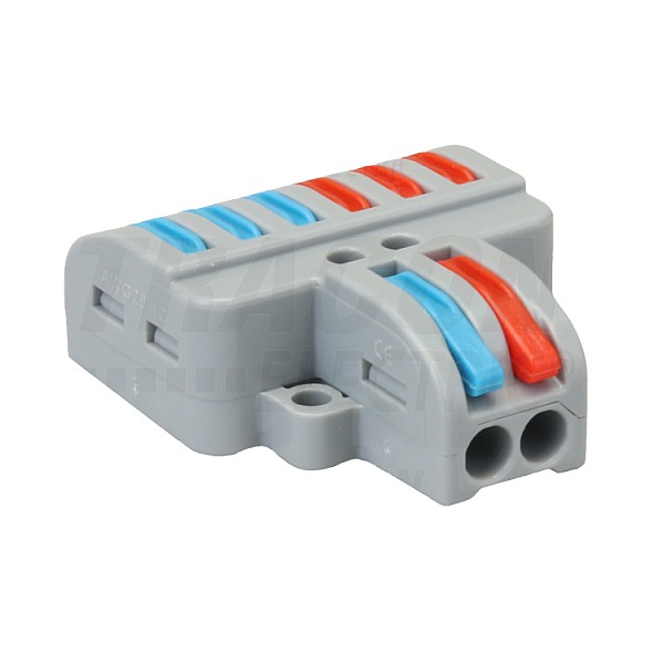 Tracon OVO2P26 Krabicová svorka pružinová 0,5-4mm2, 32A, 400VAC 2P